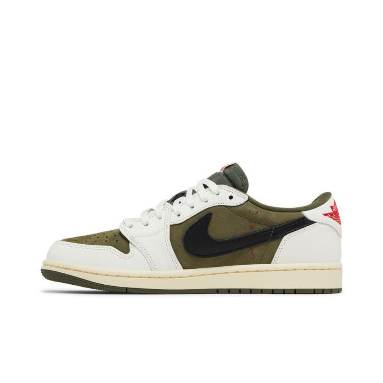 Nike Air Jordan 1 Low Travis Scott ‘Reverse Olive / Medium Olive’ - Brand New