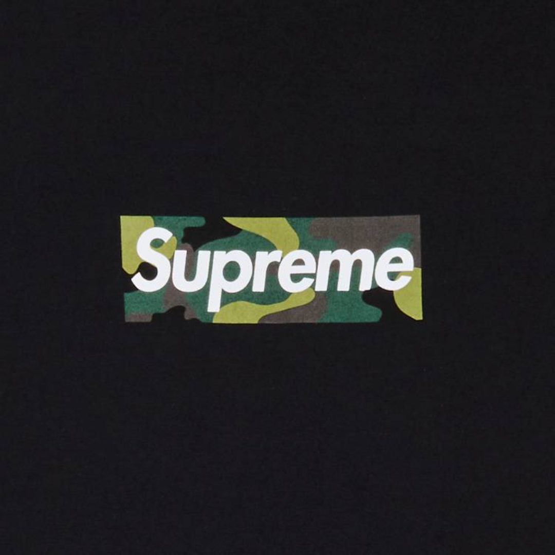 Supreme Camo Box Logo T Shirt Black - Brand New